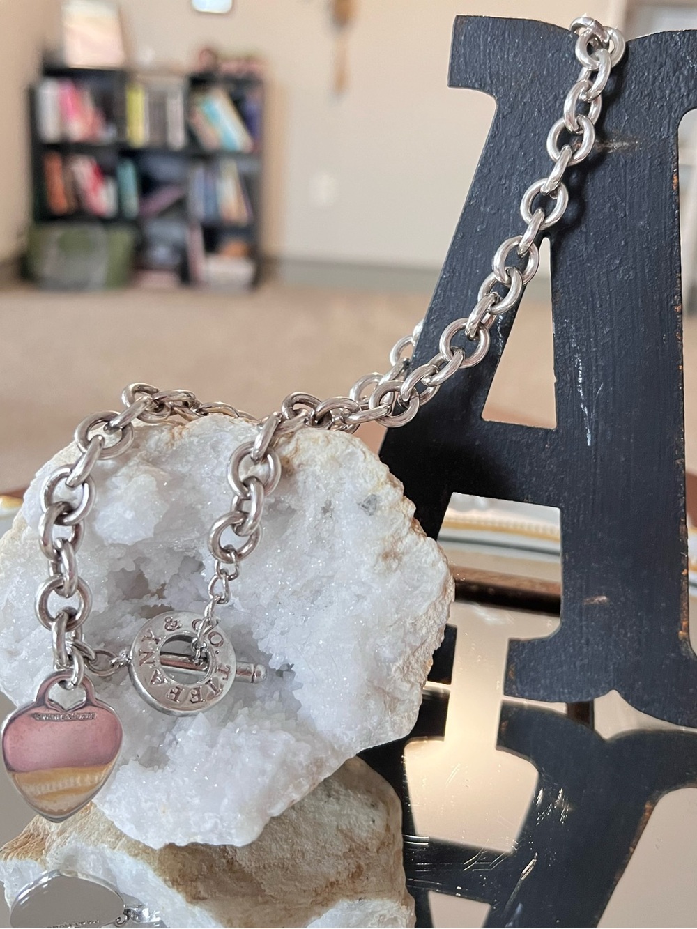 Tiffany & Co. Silver Heart Tag Toggle Necklace - Picture 3 of 6